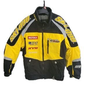 Ski-Doo X-Team Jacket Men's Size Small‎ Black Yellow Ski Snow Winter Recreation